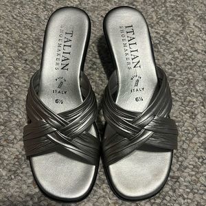 Vintage Italian made slide kitty wedge